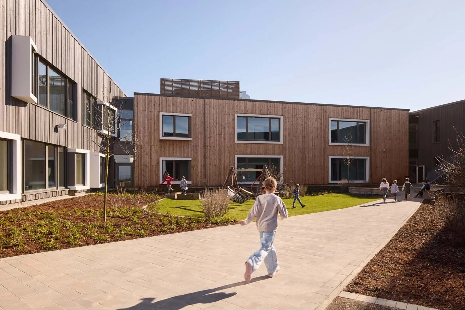 Architekturfotografie Bildungsbau Terhalle Holzbau