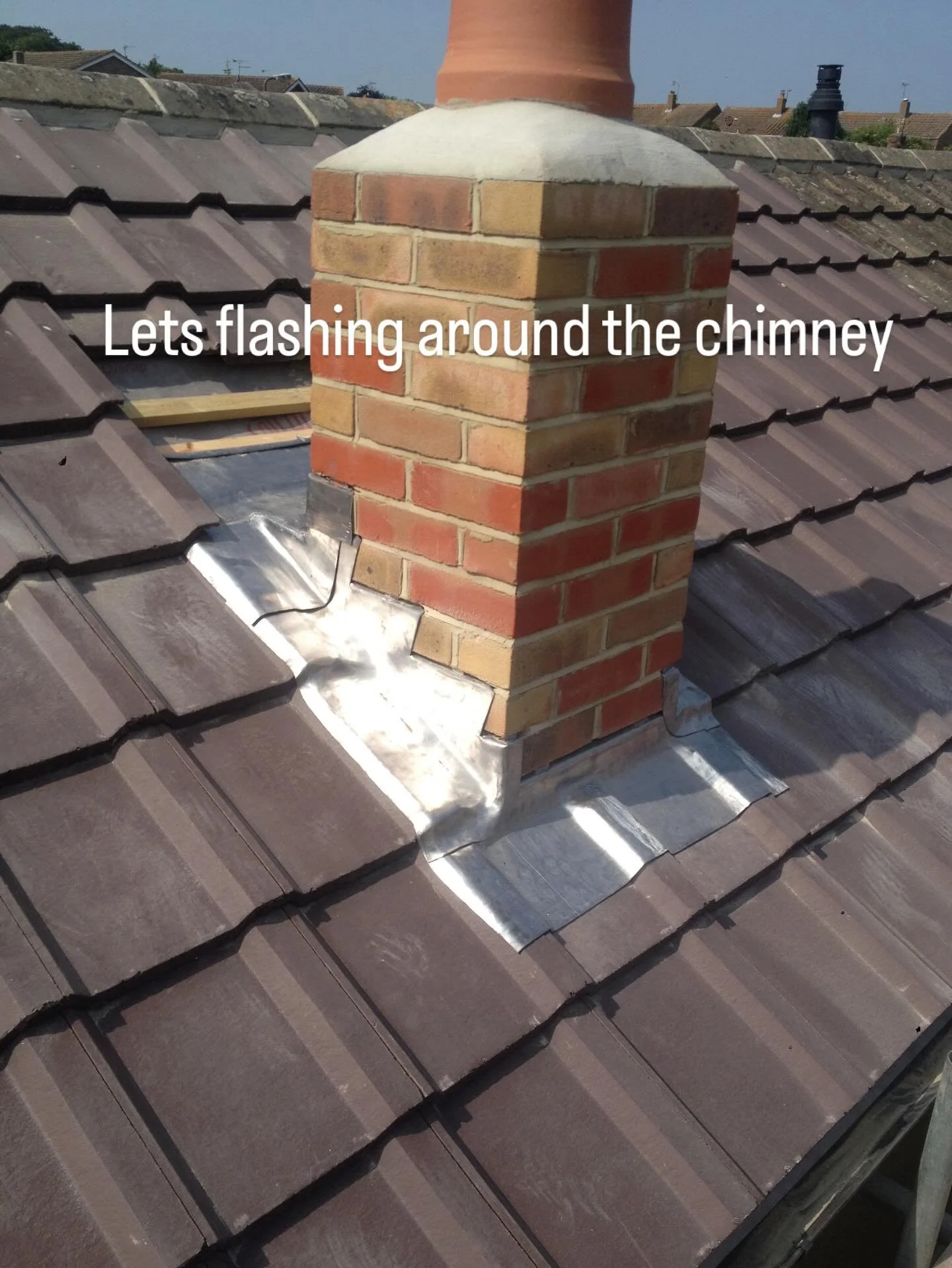 That flashing around a chimney#Roofing #leadwork