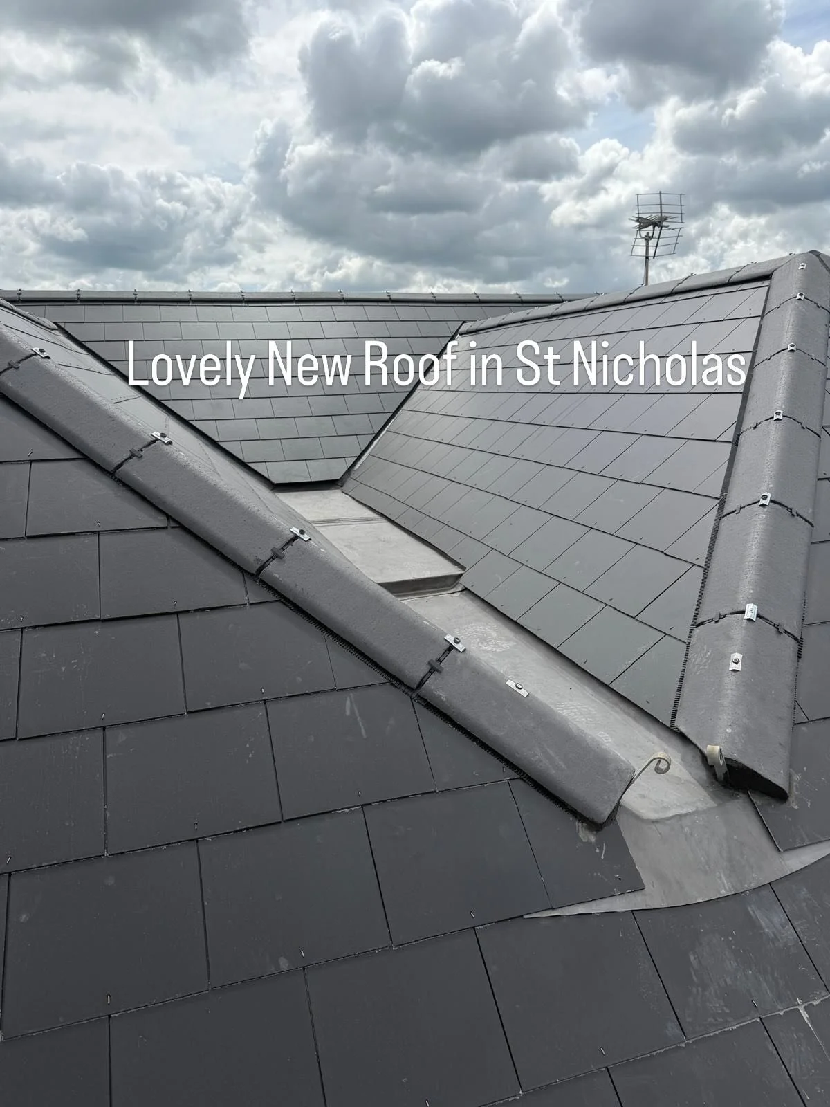 Lovely New Roof in St Nicholas as you can see was done really poorly originally #Roofing #Slating #LeadWork #StNicholas