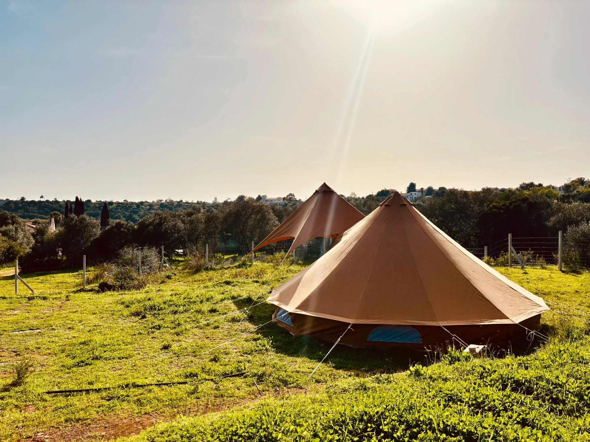 Bell tent ceremony space