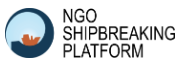 Logo of NGO Shipbreaking Platform with a ship silhouette and text