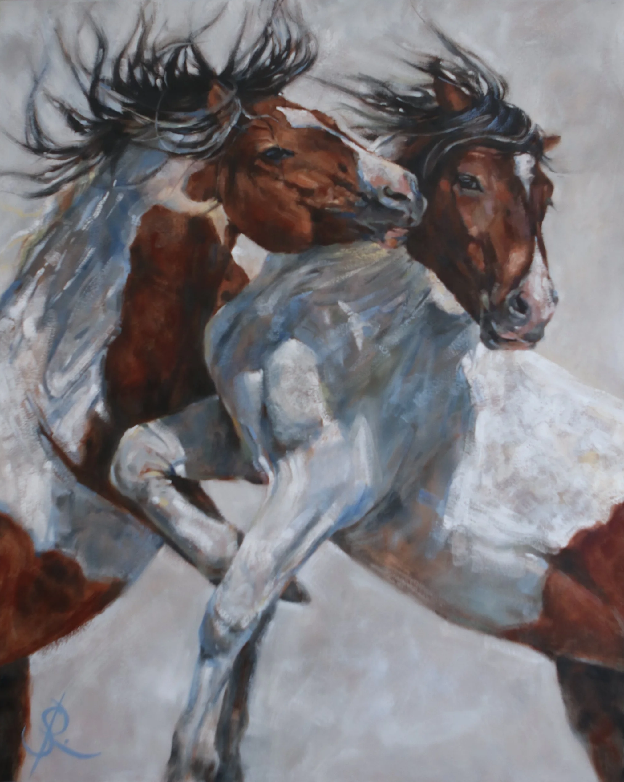 Wild Wrangles - 75x100cm oil on canvas - sold