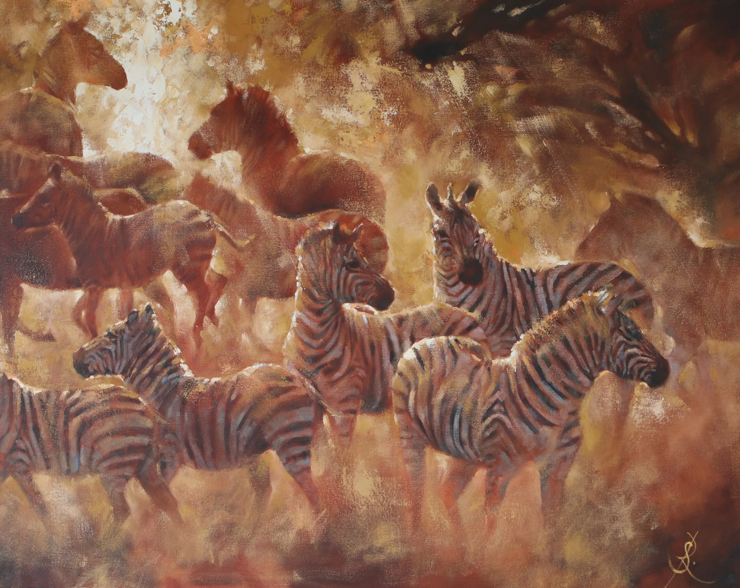 When the Dust Unsettles - 100x80cm oil on canvas - sold