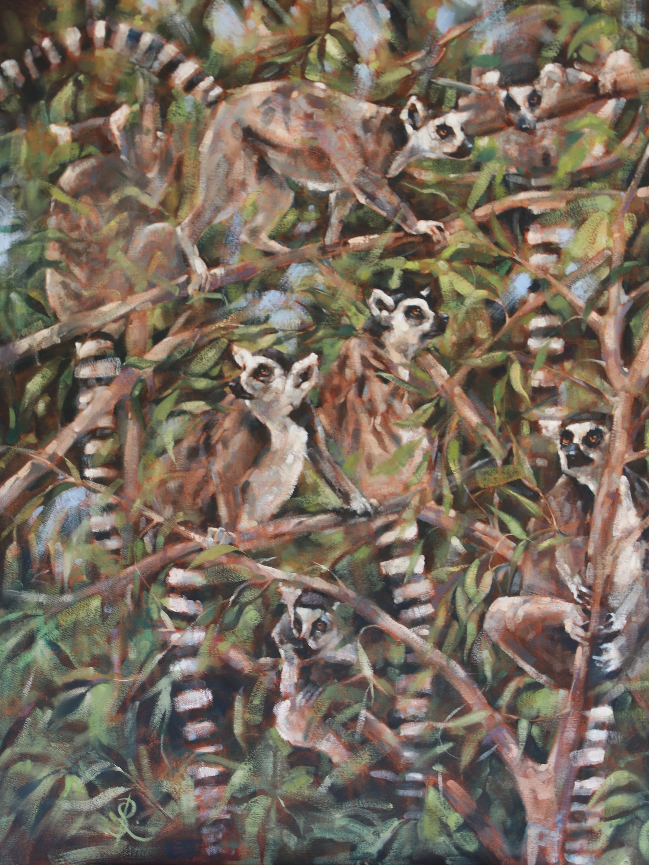 Spirits of the Forest - Society of Wildlife Artists 2025 - 75x100cm oil on canvas - available - £1750 framed