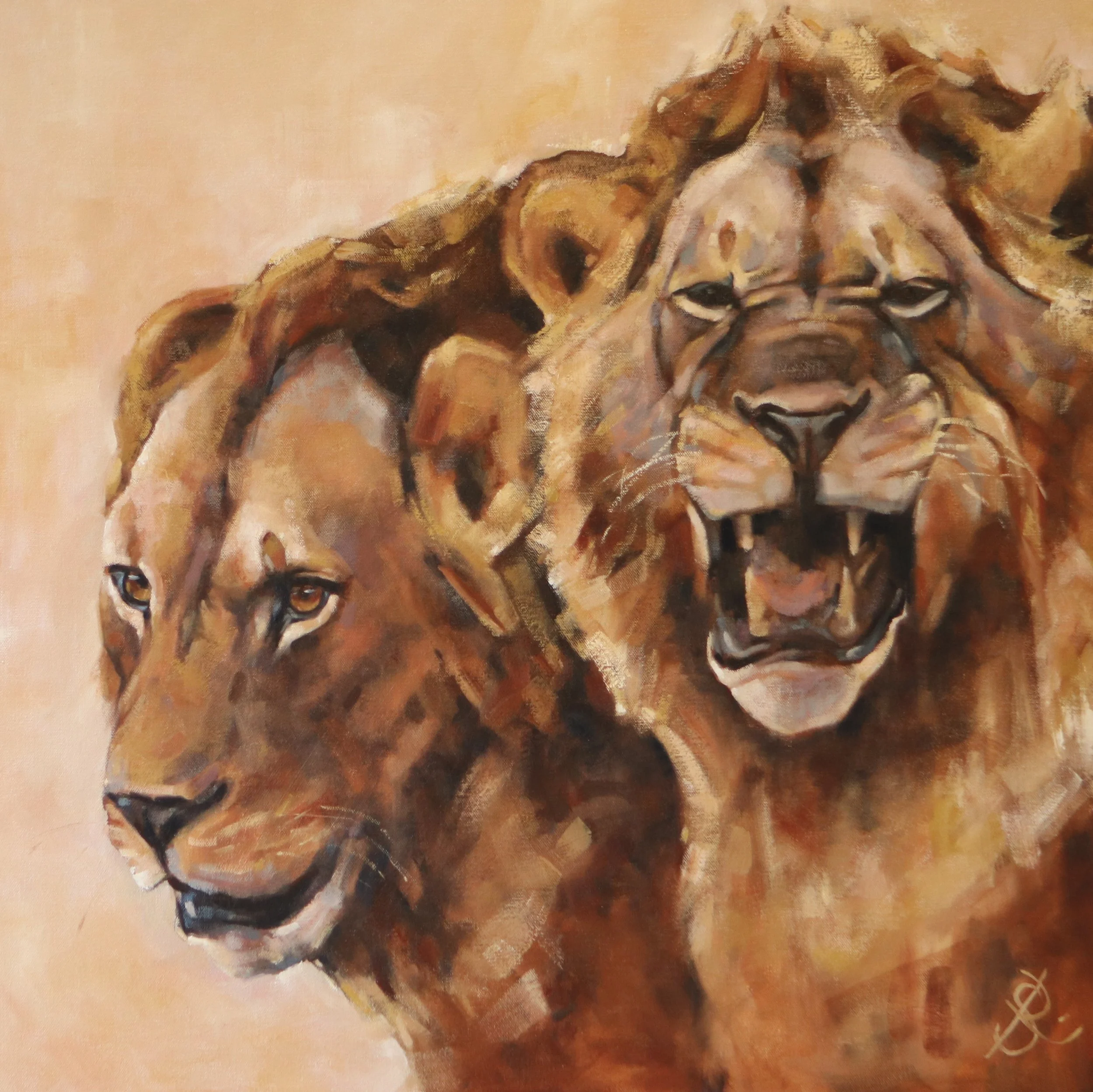 Coalition - 70x70cm oil on canvas - available £650 unframed