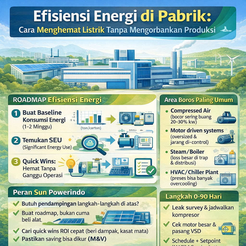 Efisiensi Energi di Pabrik: Cara Menghemat Listrik Tanpa Mengorbankan Produksi