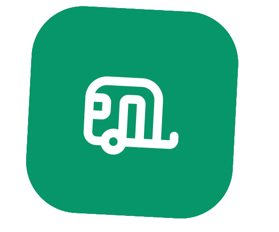 Icon einer grünen App mit einem weißen Staubsauger-Symbol.