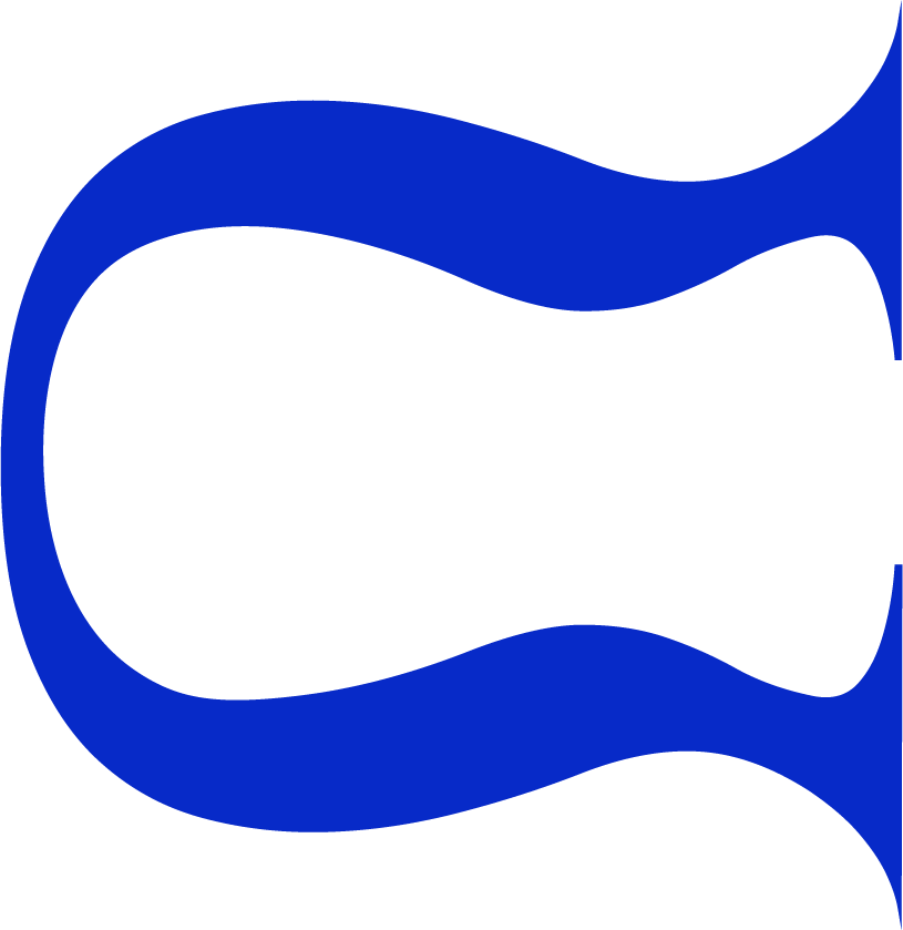 Dibujo geométrico de un cuadrado delineado, con secciones divididas por líneas verticales, horizontales y semicirculares.