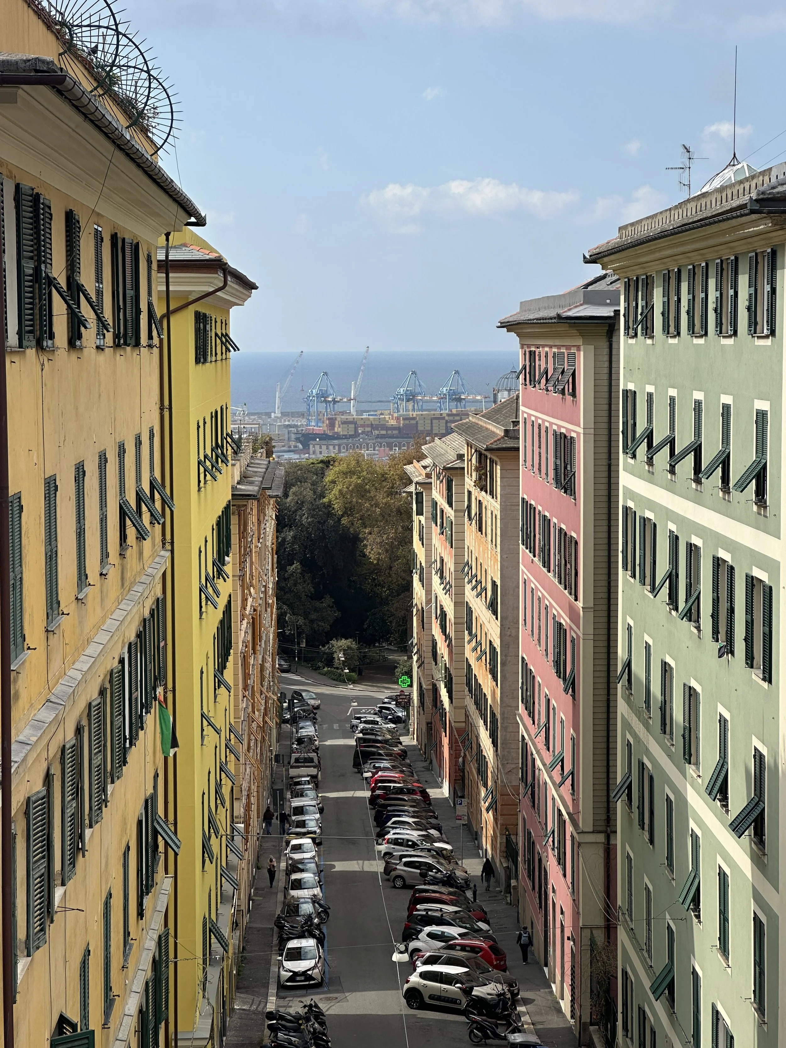 Blick vom oberen Teil der Stadt