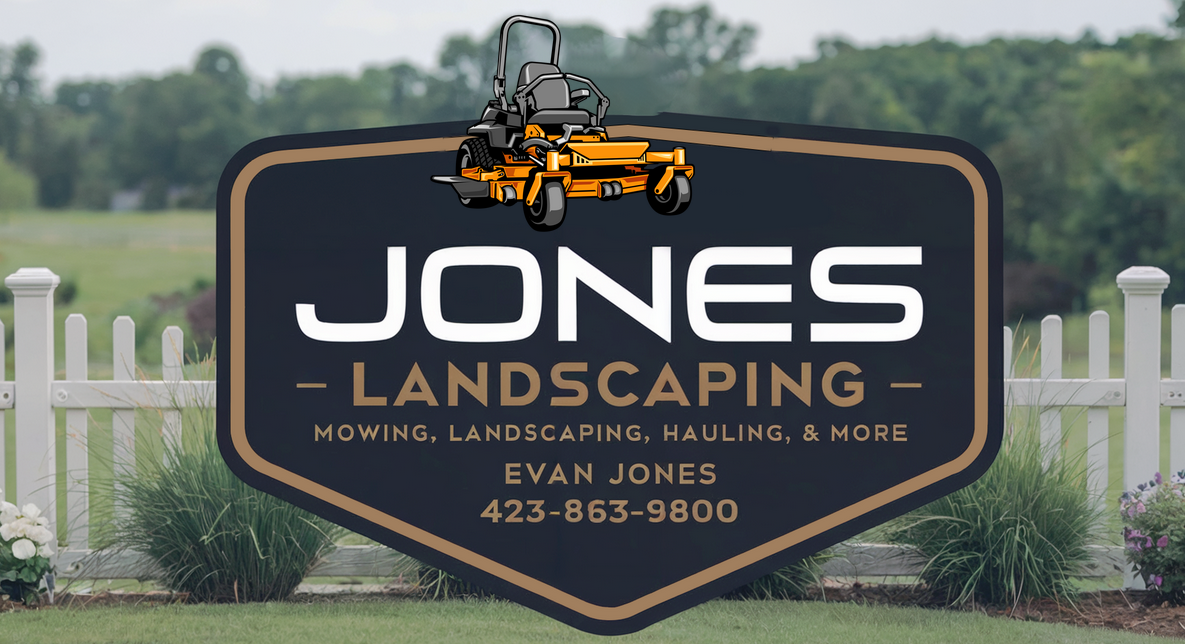 Jones Landscaping Card - Evan Jones - 423-863-9800