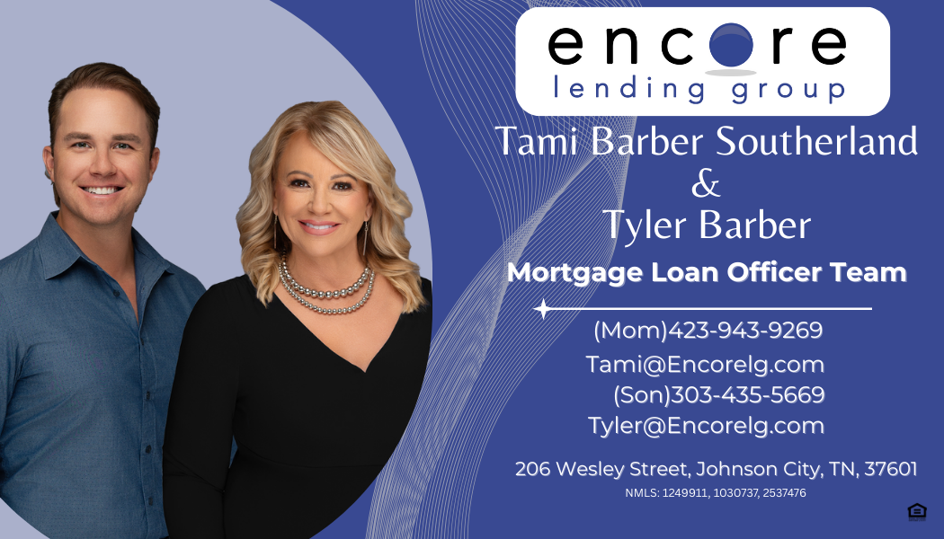 Encore Lending Group Logo Business Card - Tami Barber 423-943-9269