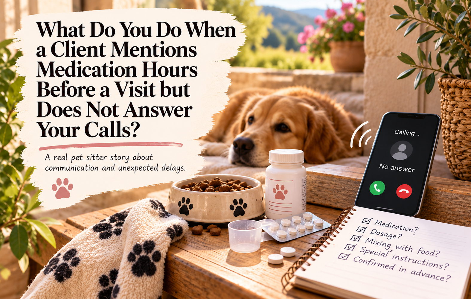 What Do You Do When a Client Mentions Medication Hours Before a Visit but Does Not Answer Your Calls?