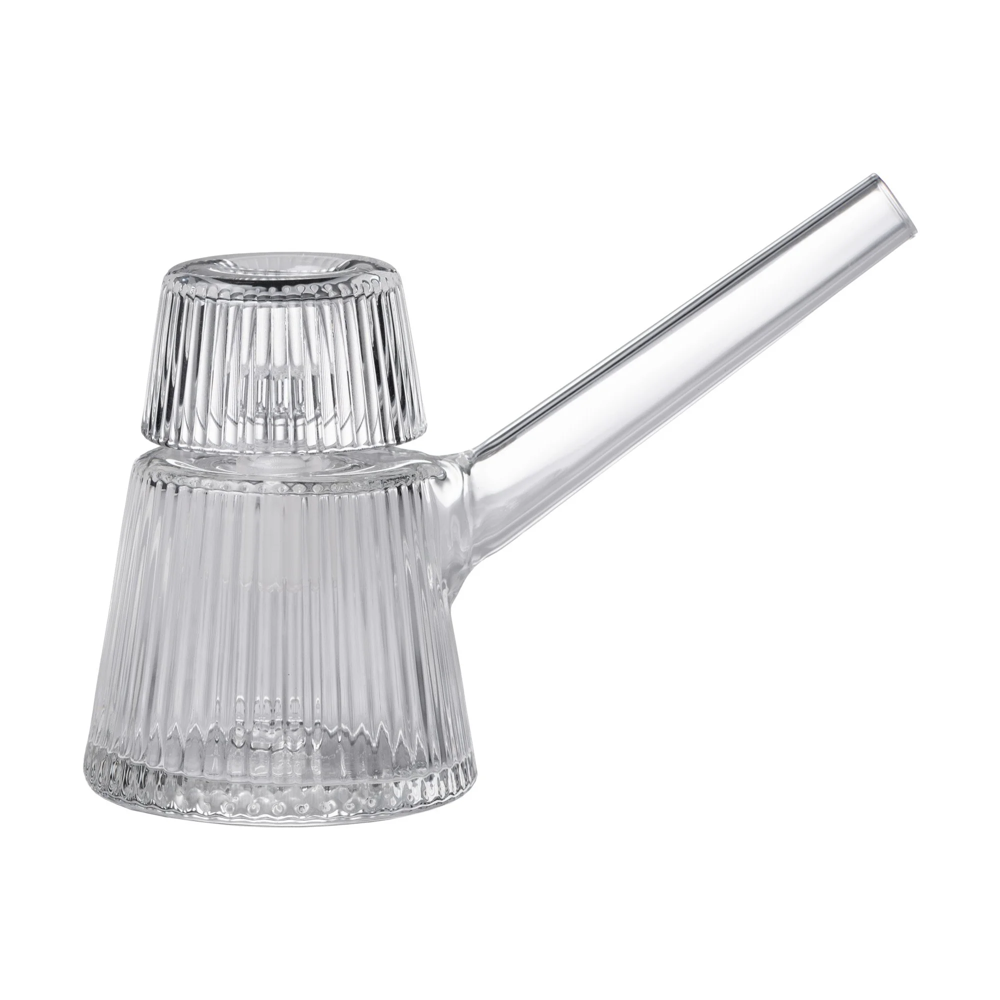 NWTN Deco Bubbler Transparent Clear, kompakter Wasserbubbler aus klarem Borosilikatglas
