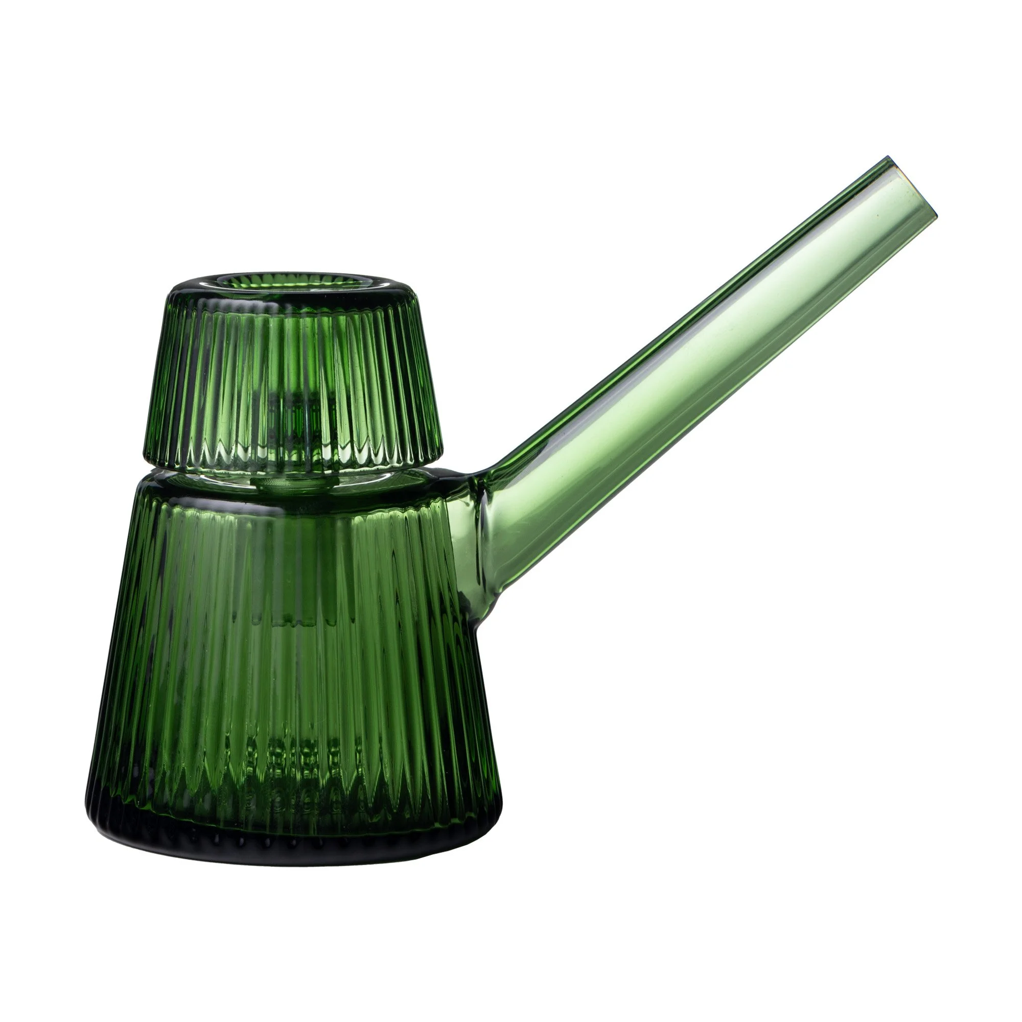 NWTN Deco Bubbler in Emerald Grün, eleganter kompakter Bubbler aus hochwertigem Glas
