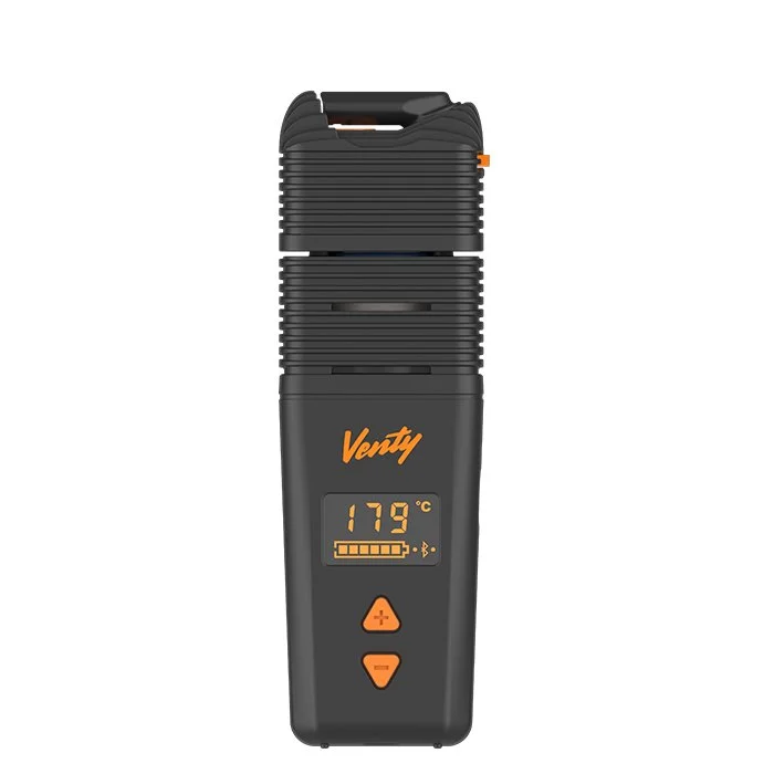 Storz & Bickel Venty Vaporizer eingeschaltet mit Temperaturanzeige, mobiler Vaporizer für trockene Kräuter