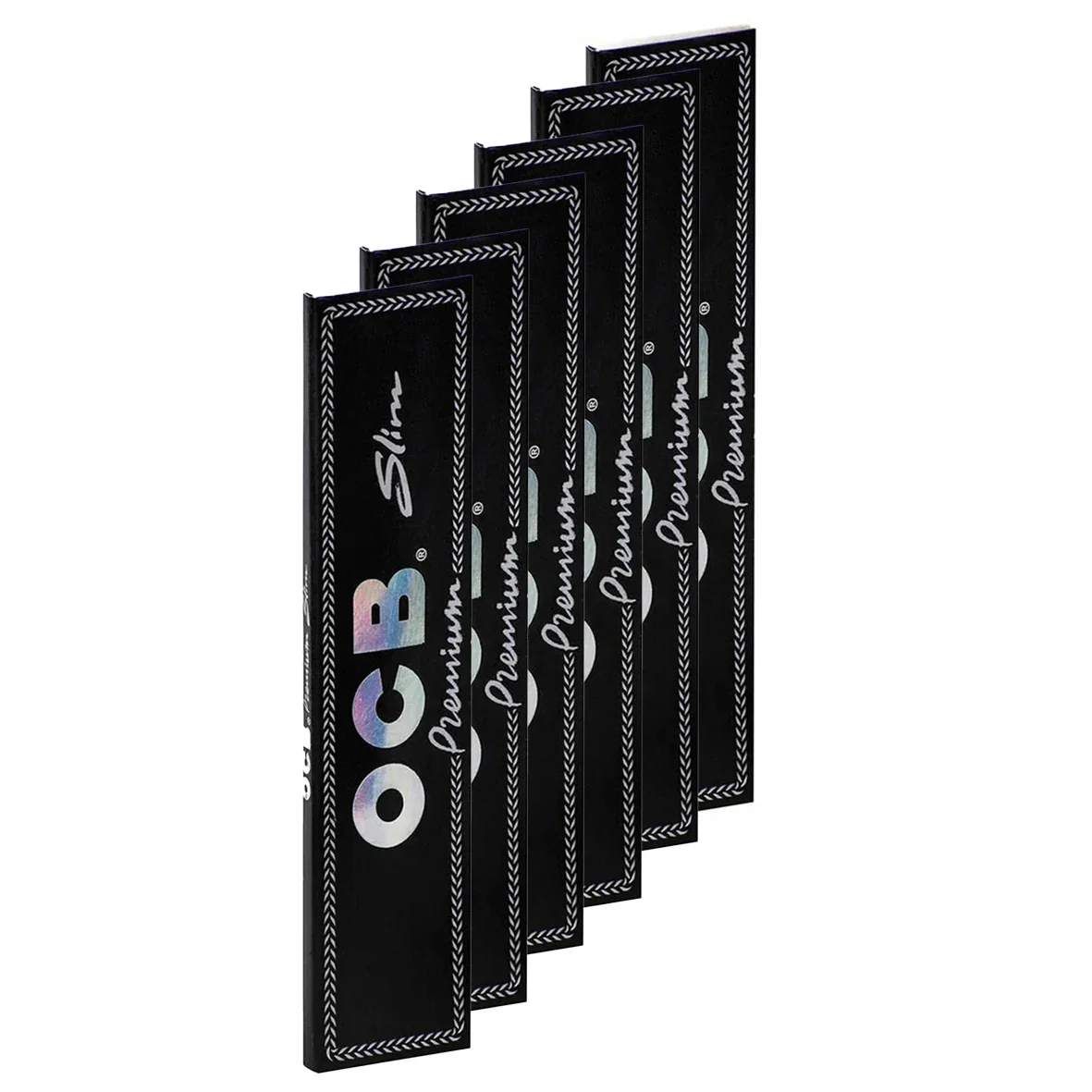 OCB Premium Long Slim Papers – 6er-Pack, Frontansicht, hochwertige Long Slim Papers (Kopie)