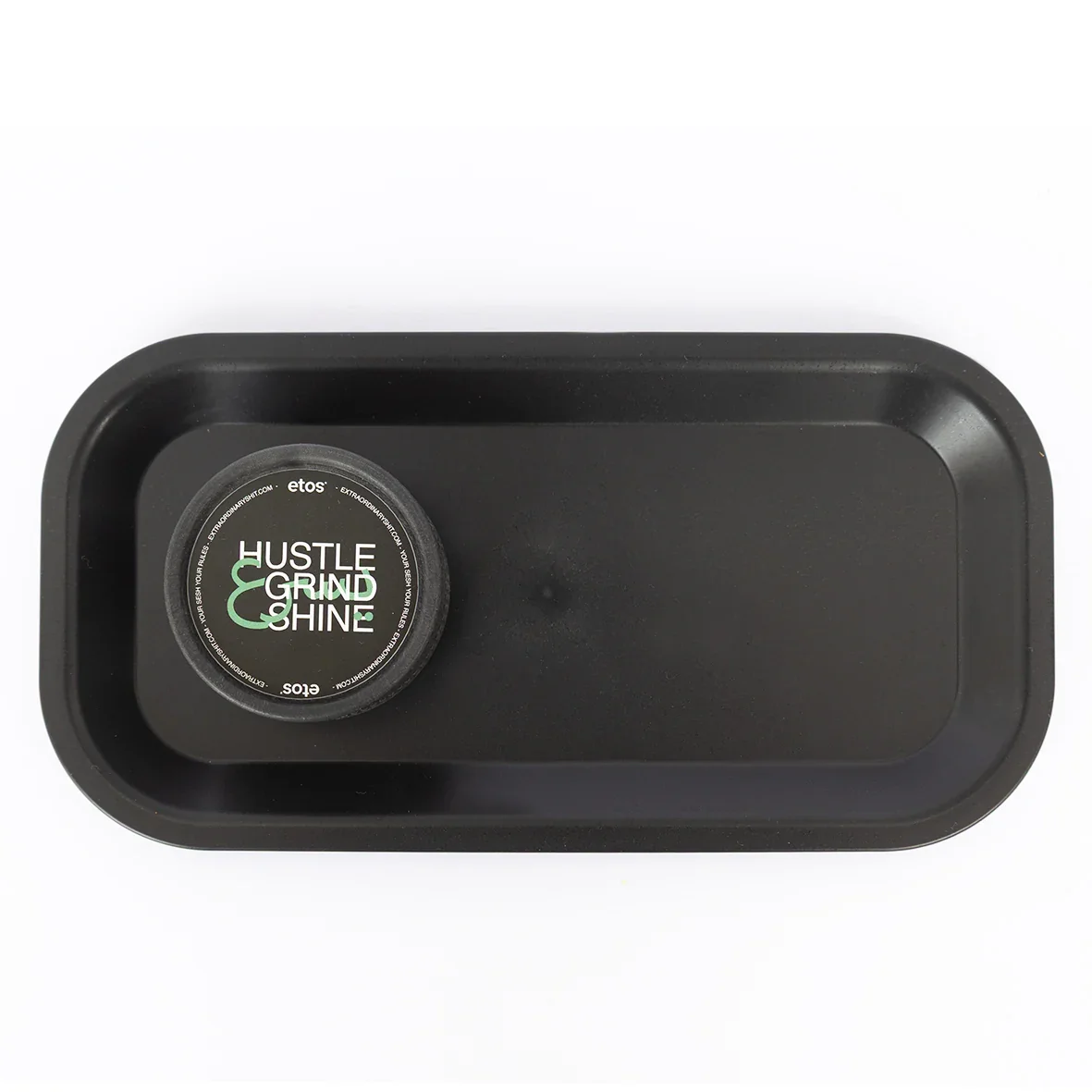 etos* - Hanf - Drehtablett & Grinder - Onyx