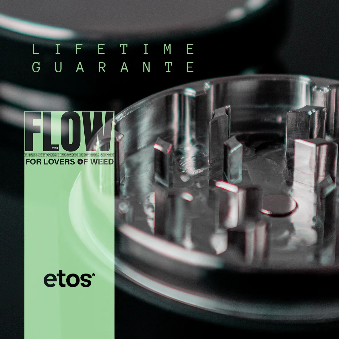 FLOW Grinder Edelstahl – mit lebenslanger garantie
