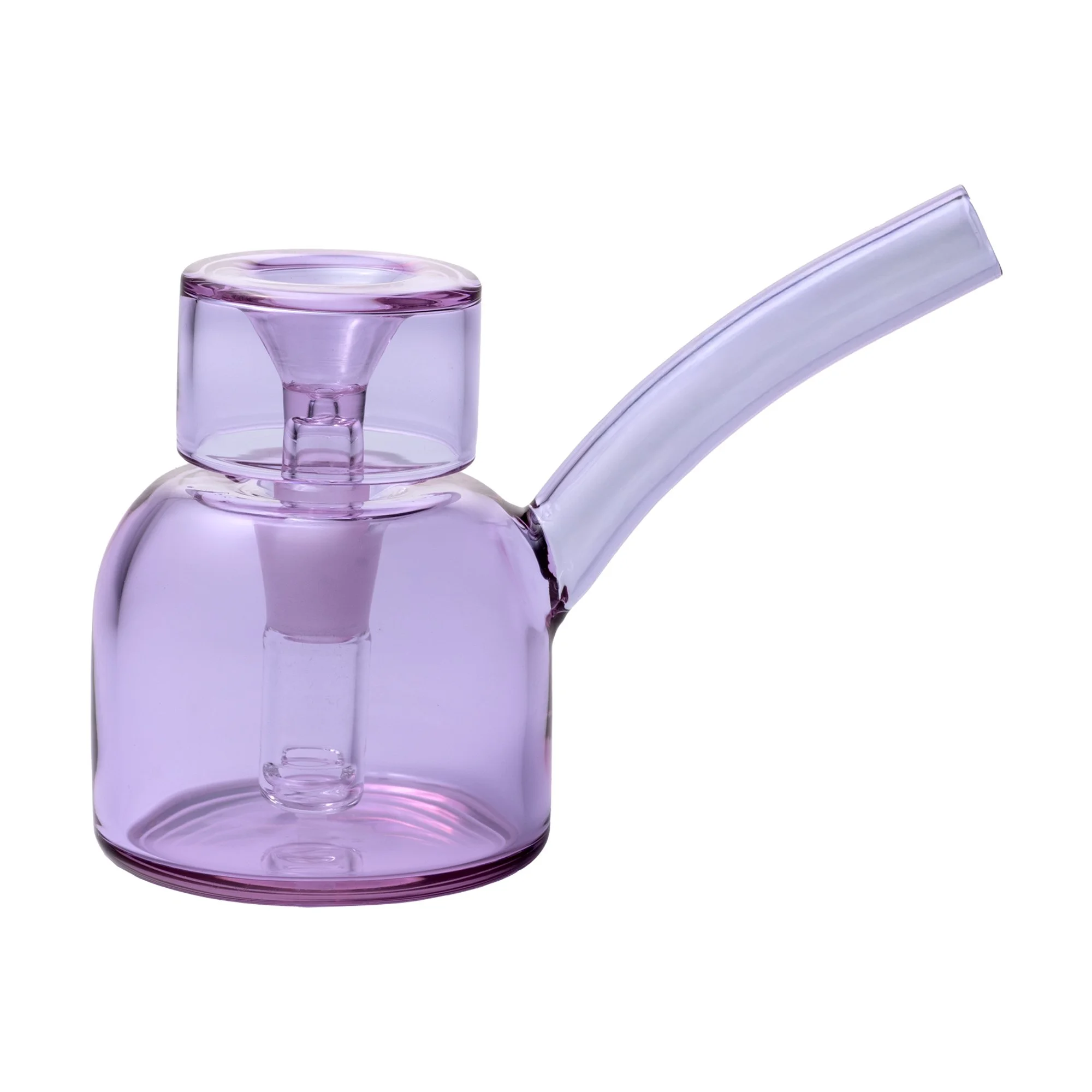 NWTN Vesper Bubbler in Orchid Lila, minimalistisches Design, kompakter Glasbubbler für sanfte Züge