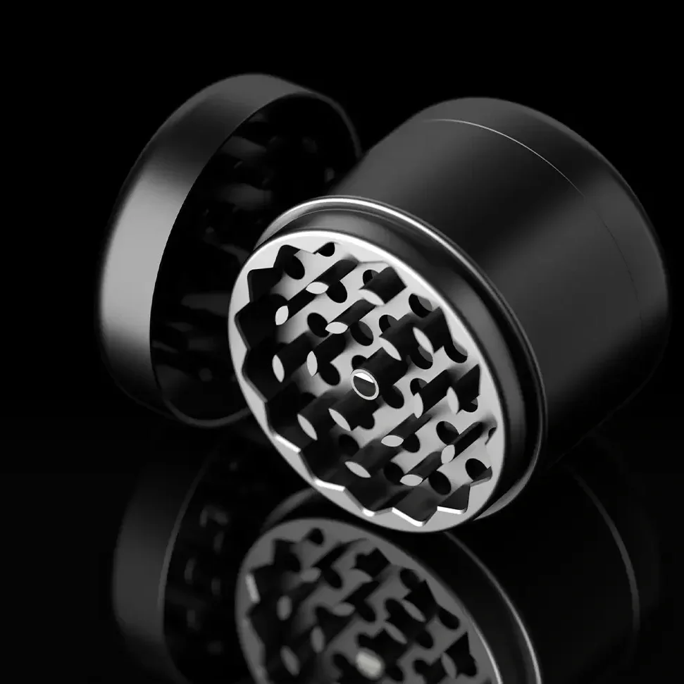 ein qualitätsgrinder vpon etos*. der pole grinder aus fligzeugaluminium in schwarz oder alufarben erhältlich. ein premium mahlerlebnis für deine kräuter und herbs.