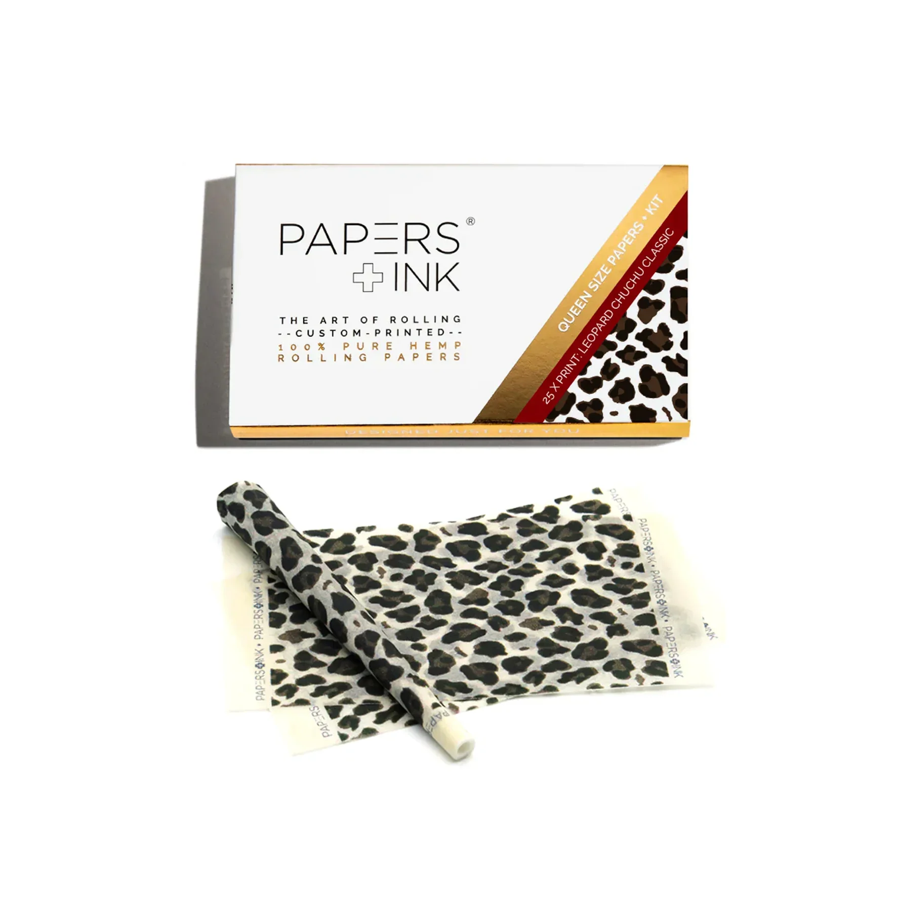 Papers von papers&Ink bedruckt mit süßem leopardenmuster. premium bunte joint papes aus LA. nur bei etos*