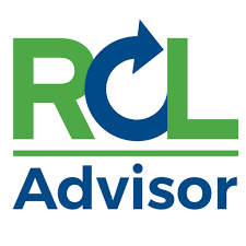 ROL Advisor logo with green and blue text and an arrow integrated into the letter C