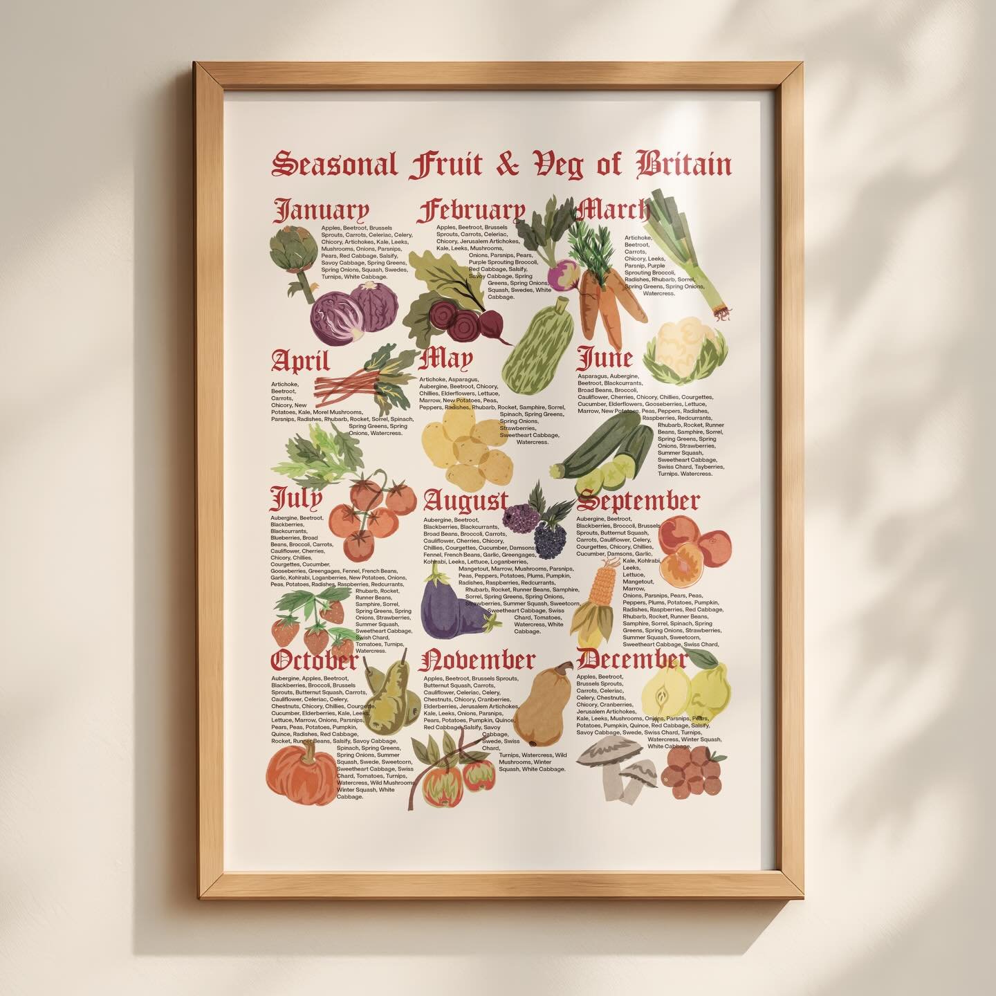 seasonal fruit and veg a2 print is live on my shop ! link in bio :-)

i made this because i wanted one! and hopefully some of you do too 🍆🍊🍓🥒🥔🌽🥕

&pound;5 from each print purchased is going to be donated to @foodforfamiliespenzancecic , they a