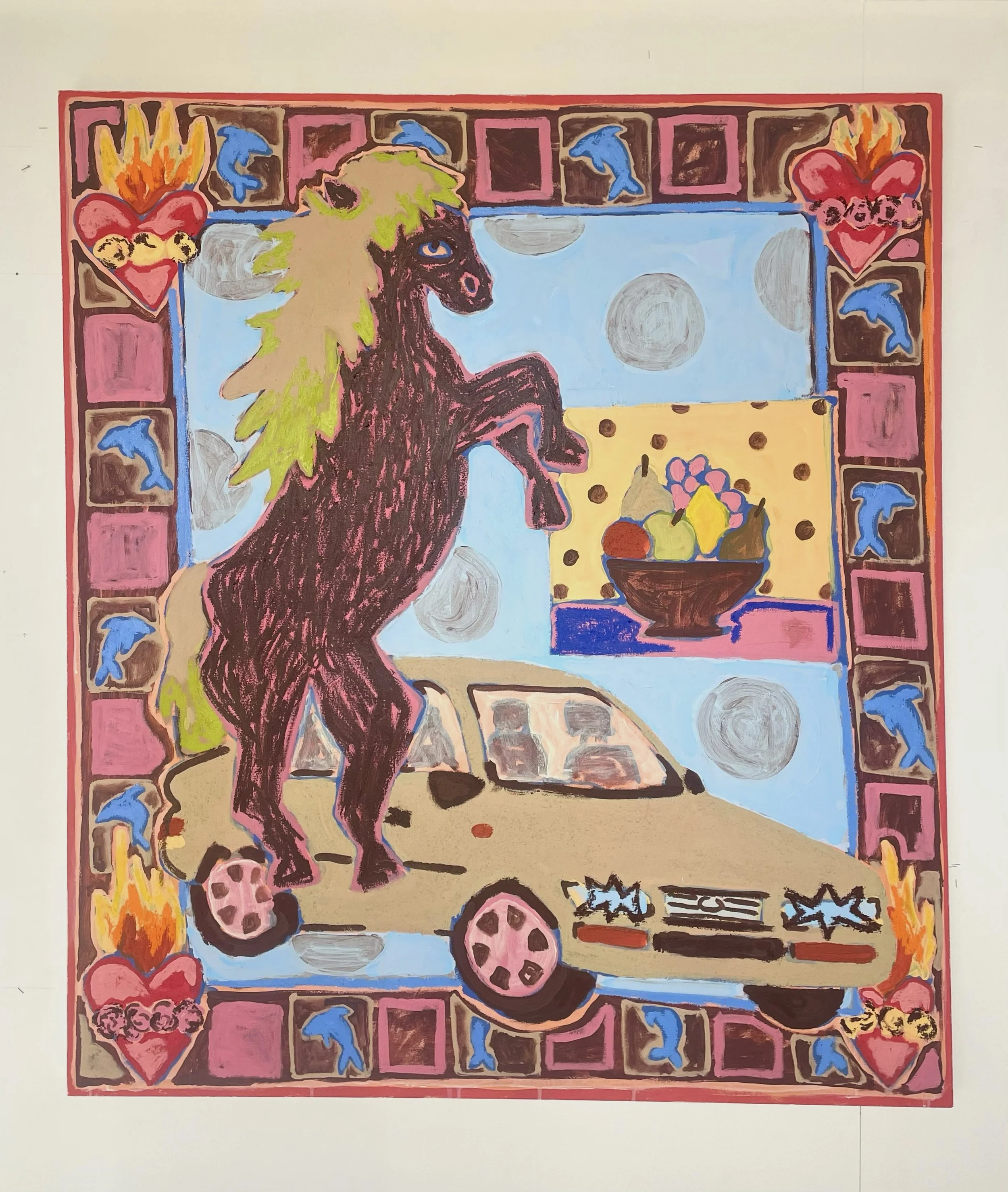 horse vs car
acrylic and oil bar on canvas
120cm x 137cm
2026
