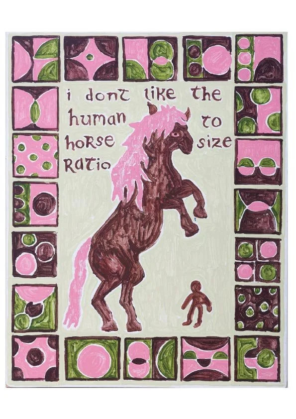 i don't like the horse to human size ratio - a3 art print