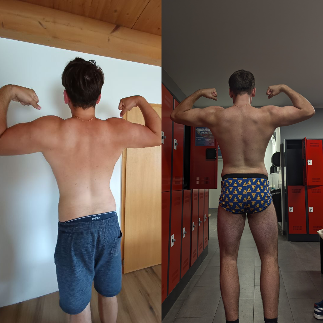 Rücken Transformation eines Athleten im Online Bodybuilding Coaching