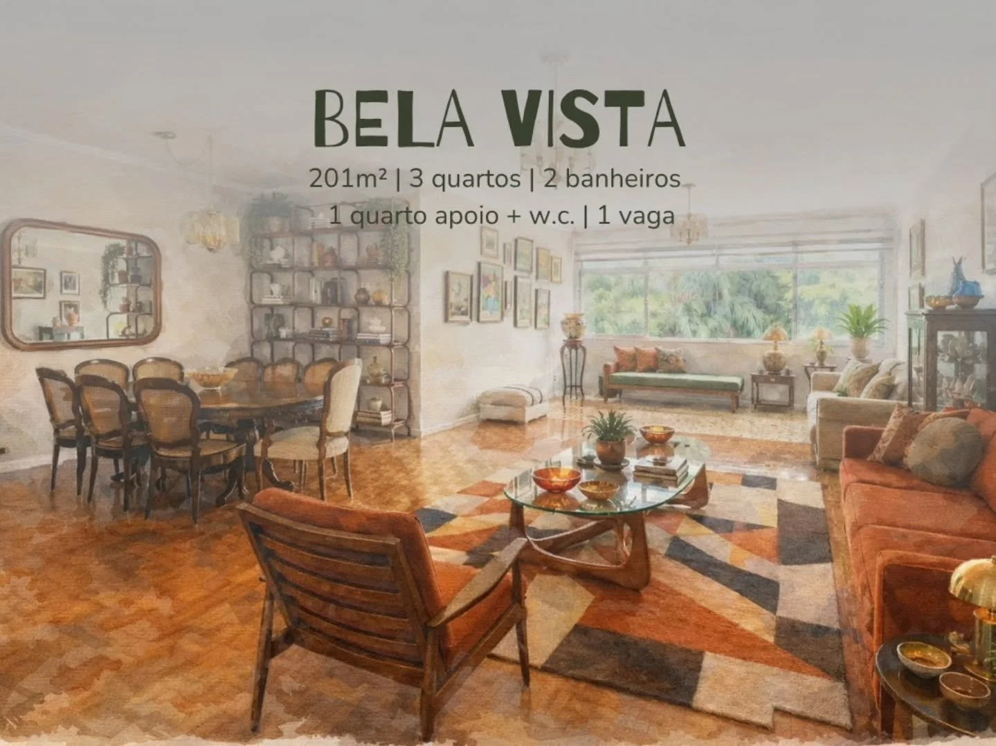 Este &eacute; o lar-i-deal para quem entende que morar bem &eacute; sentir! Alguns apartamentos t&ecirc;m metragem, outros t&ecirc;m alma. Este re&uacute;ne os dois: quase 202 m&sup2; banhados de luz, janelas que se abrem para a copa das &aacute;rvor
