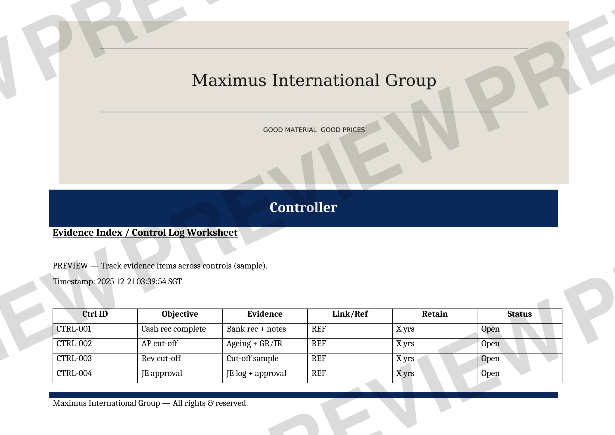 Quarterly Close Drill