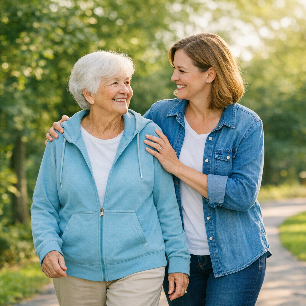 Helping Aging Loved Ones Walk Safely Outdoors with Confidence