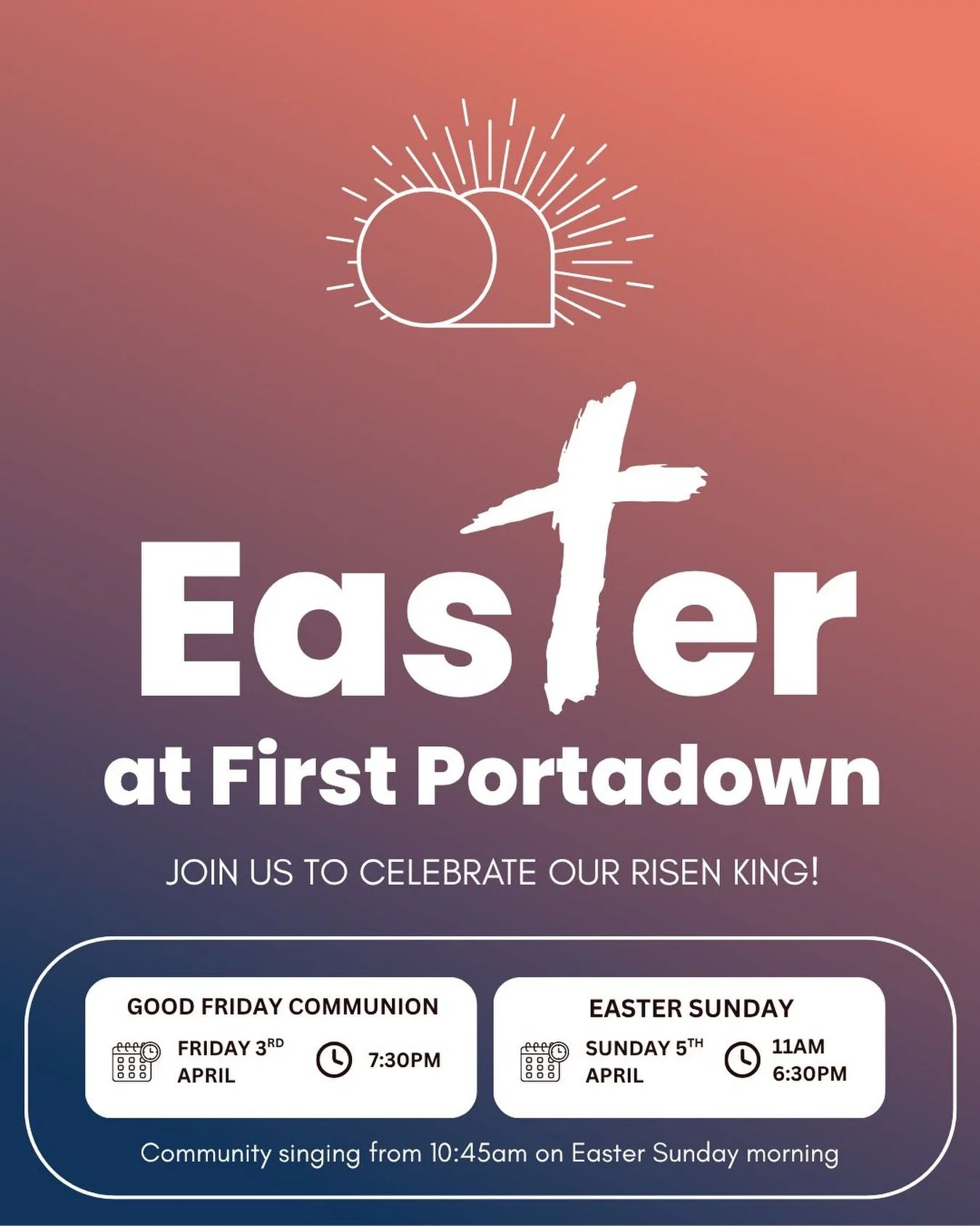 Join us this Easter as we celebrate our risen King.