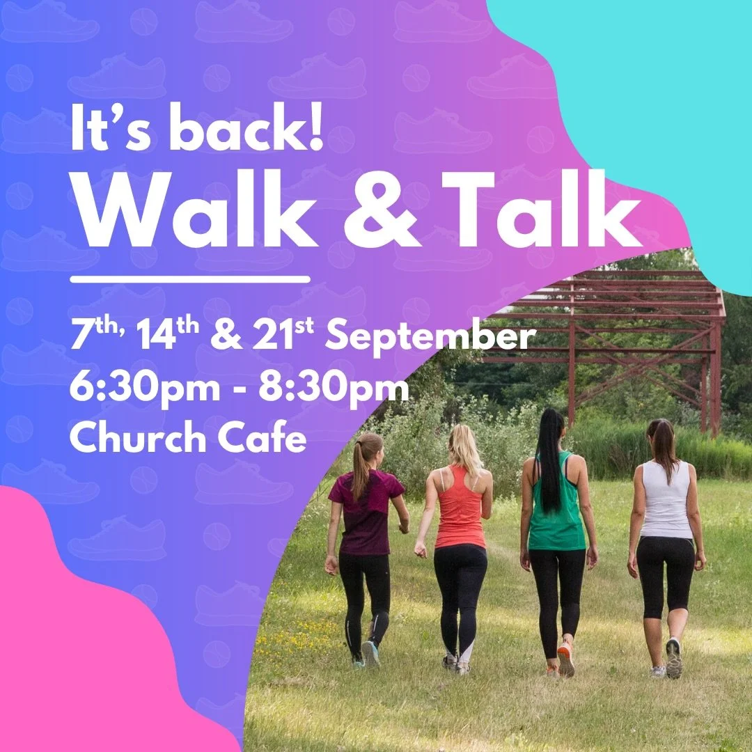 Following on from last year&rsquo;s success, we are excited to bring back our ladies Walk &amp; Talk evenings! 

Come along for fun and fellowship. 

Meeting in Church Cafe at 6:30pm. 

Open to all ladies and abilities - if you&rsquo;re not able to g