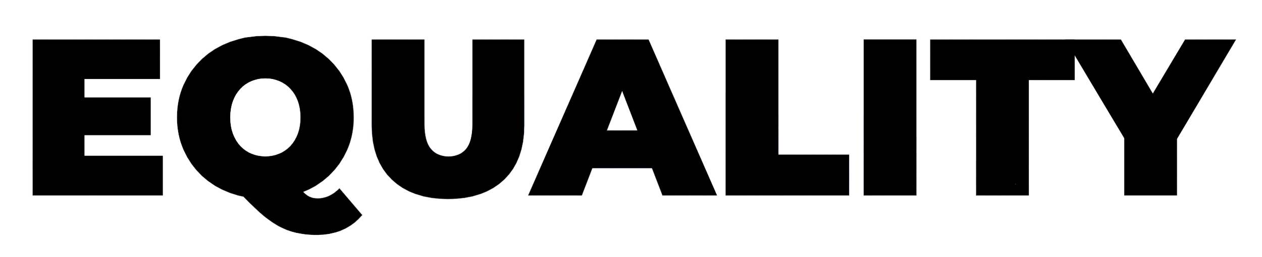 De tekst 'EQUAILITY' in grote, lineaire letters.
