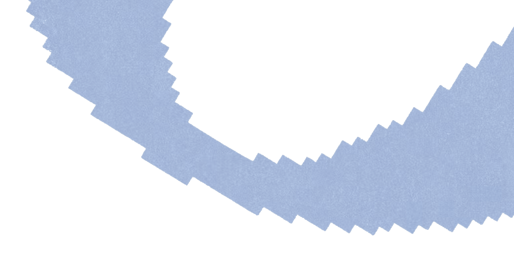 Een abstract patroon van verschillende donkerblauwe rechthoekige blokken die een cirkel vormen op een lichte achtergrond.