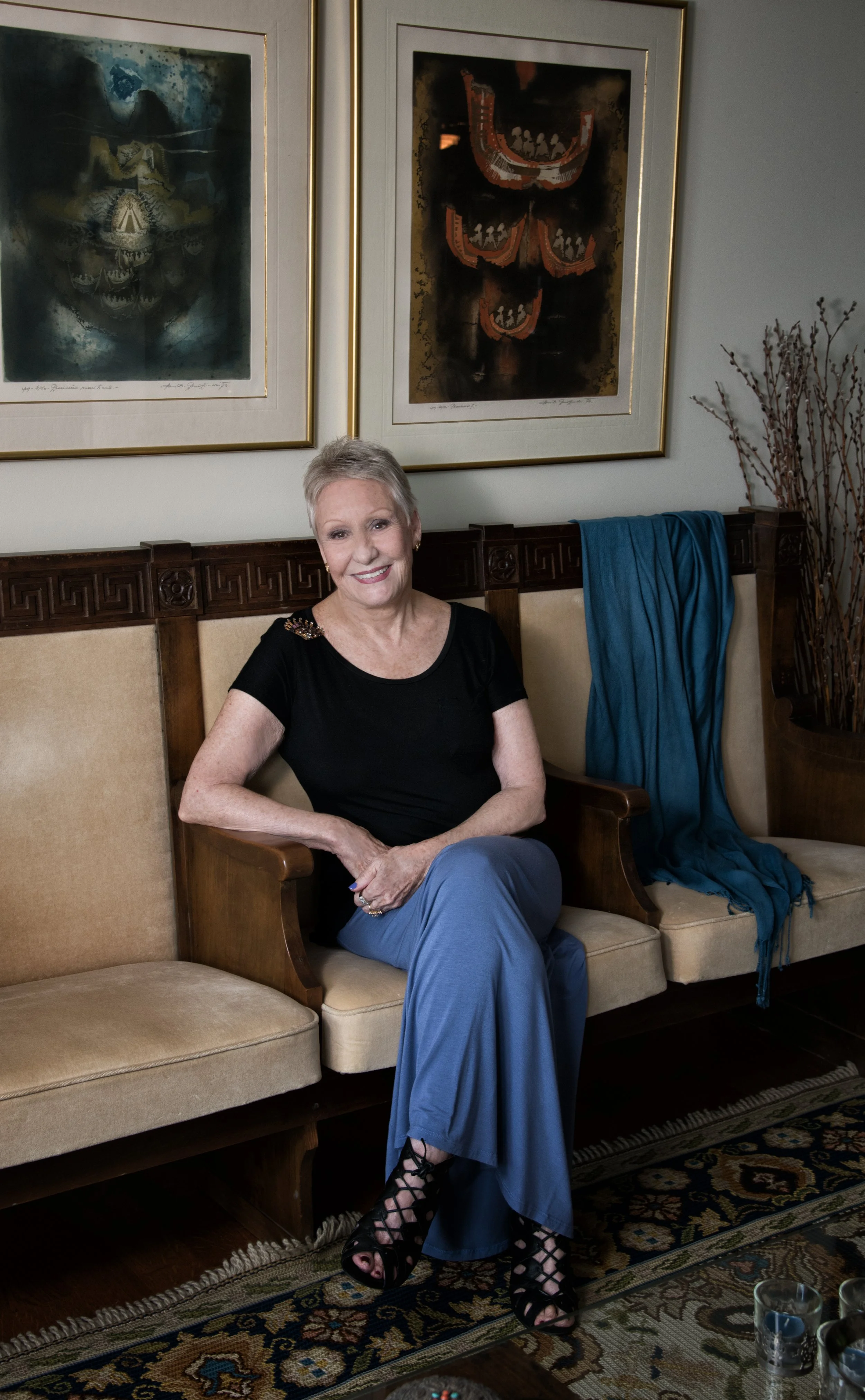 80 year old woman with art