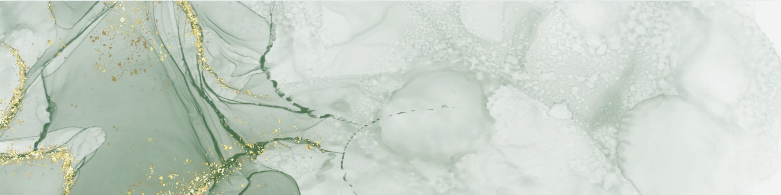 Abstract green and gold marbled pattern with fluid textures and metallic accents.