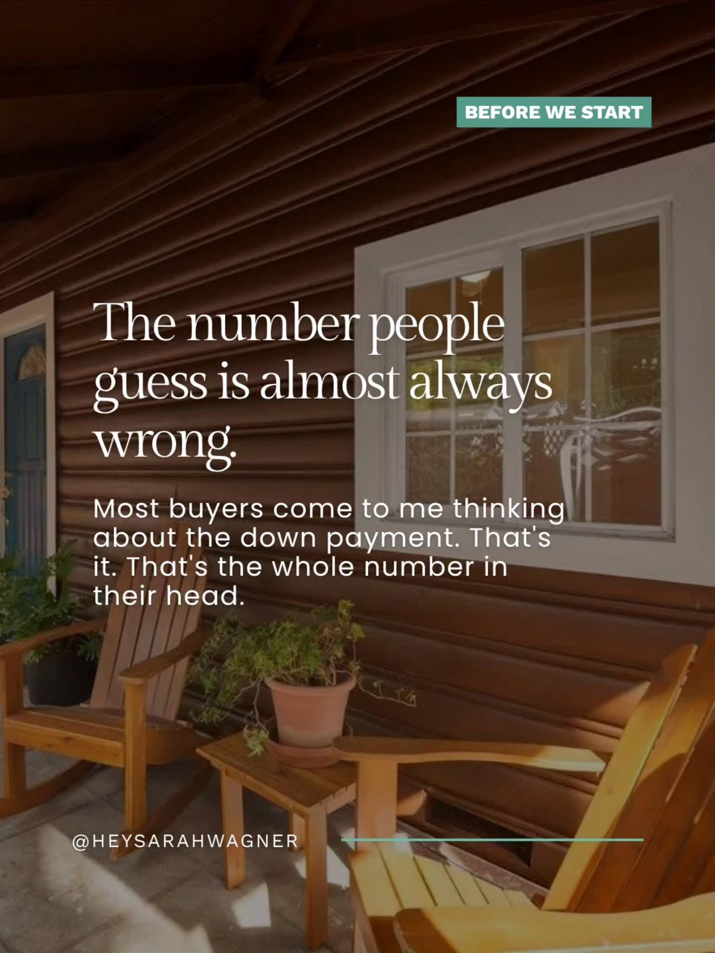 Most buyers come to me thinking about one number. The down payment. That's it.

But buying in the mountains isn't like buying anywhere else, and the full picture is a little more layered than that.

There's the down payment, yes. And then there's clo