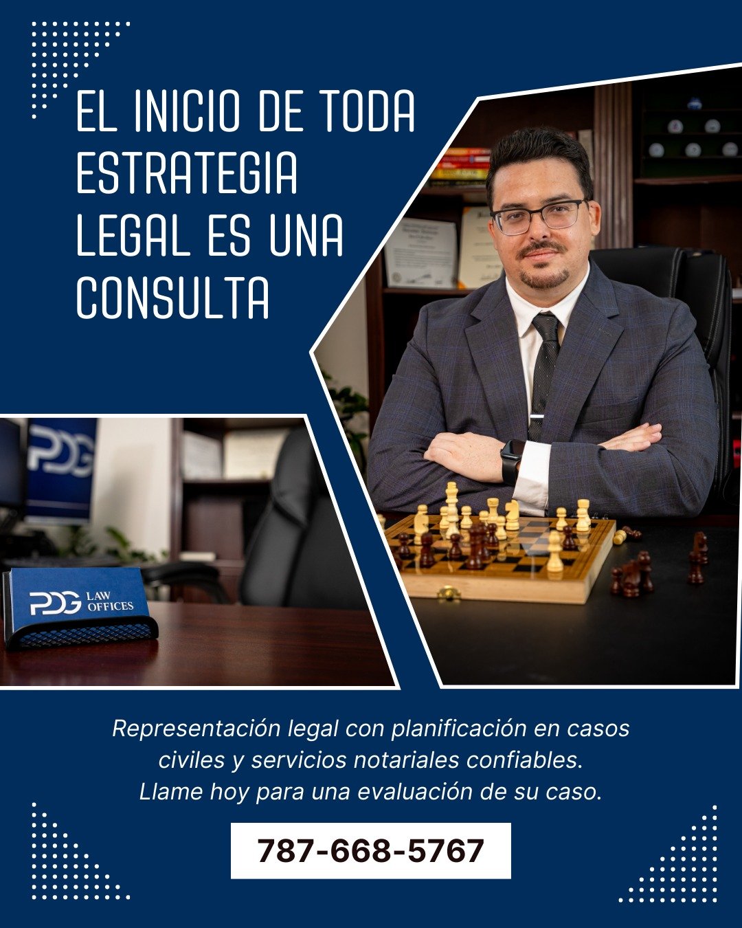 Toda estrategia legal comienza con una consulta. ♟️⚖️

Antes de tomar decisiones, es importante evaluar su situaci&oacute;n con criterio y direcci&oacute;n clara desde el inicio.

Coordine su consulta:
📞 787-668-5767
📍 Guaynabo

💡 El costo de la c