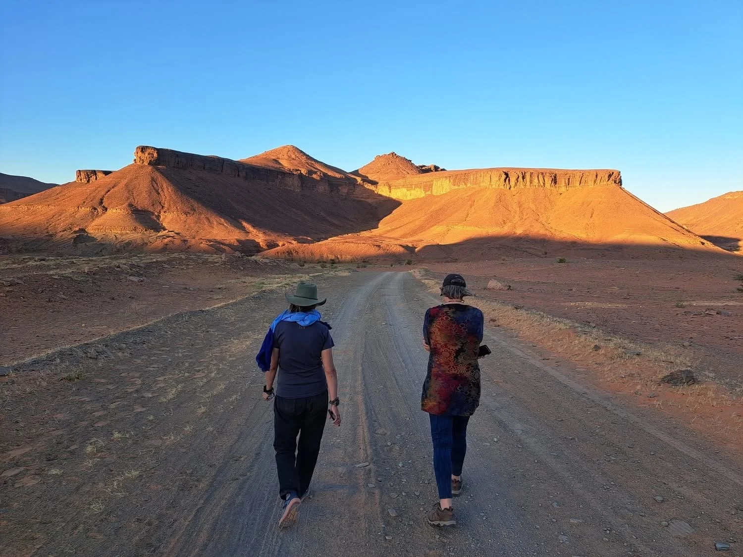 Walking out at golden hour