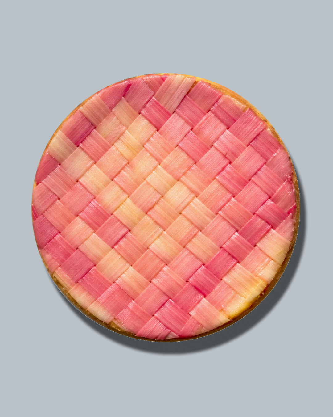 Woven Rhubarb Cheesecake