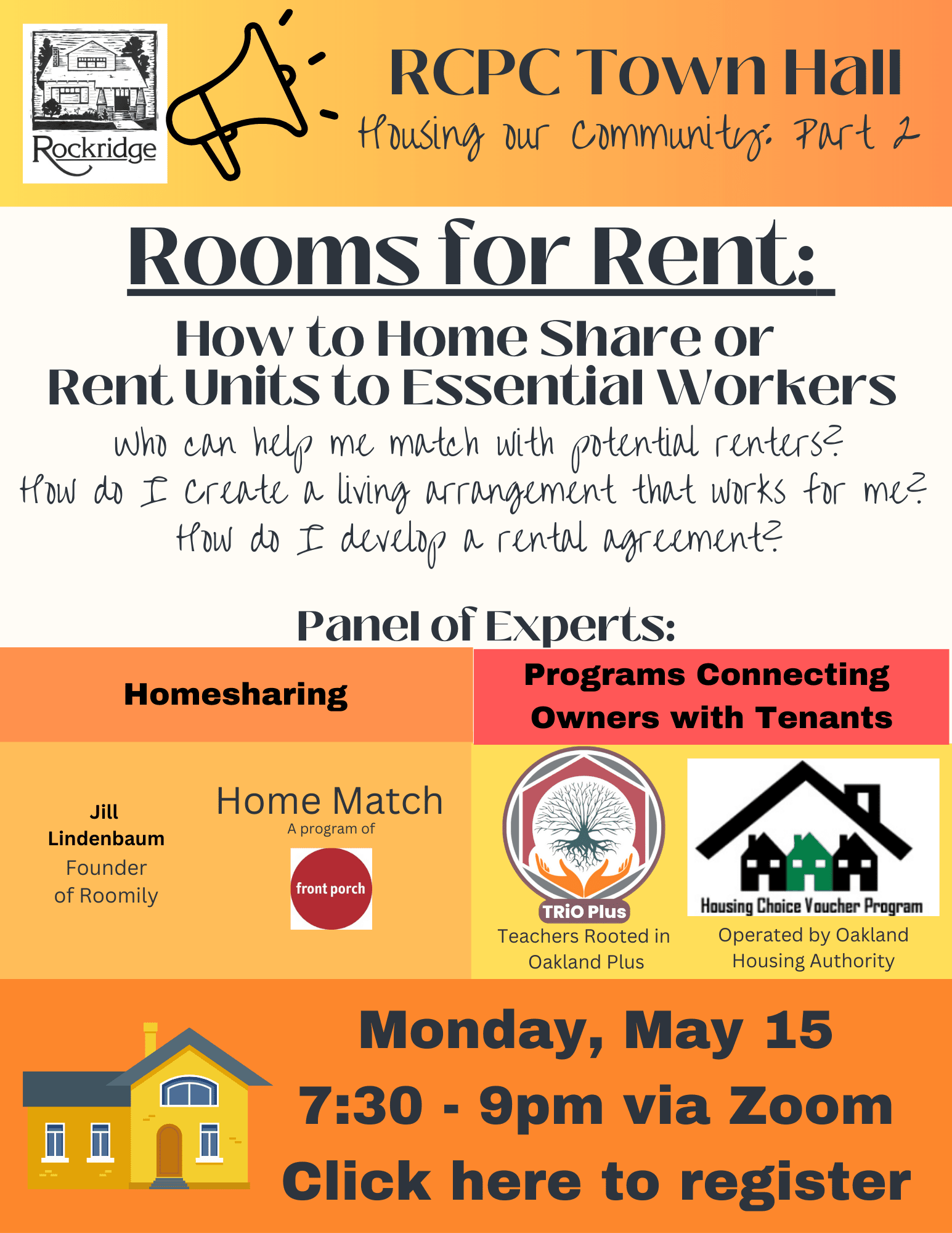 Town Hall Via Zoom, May 15