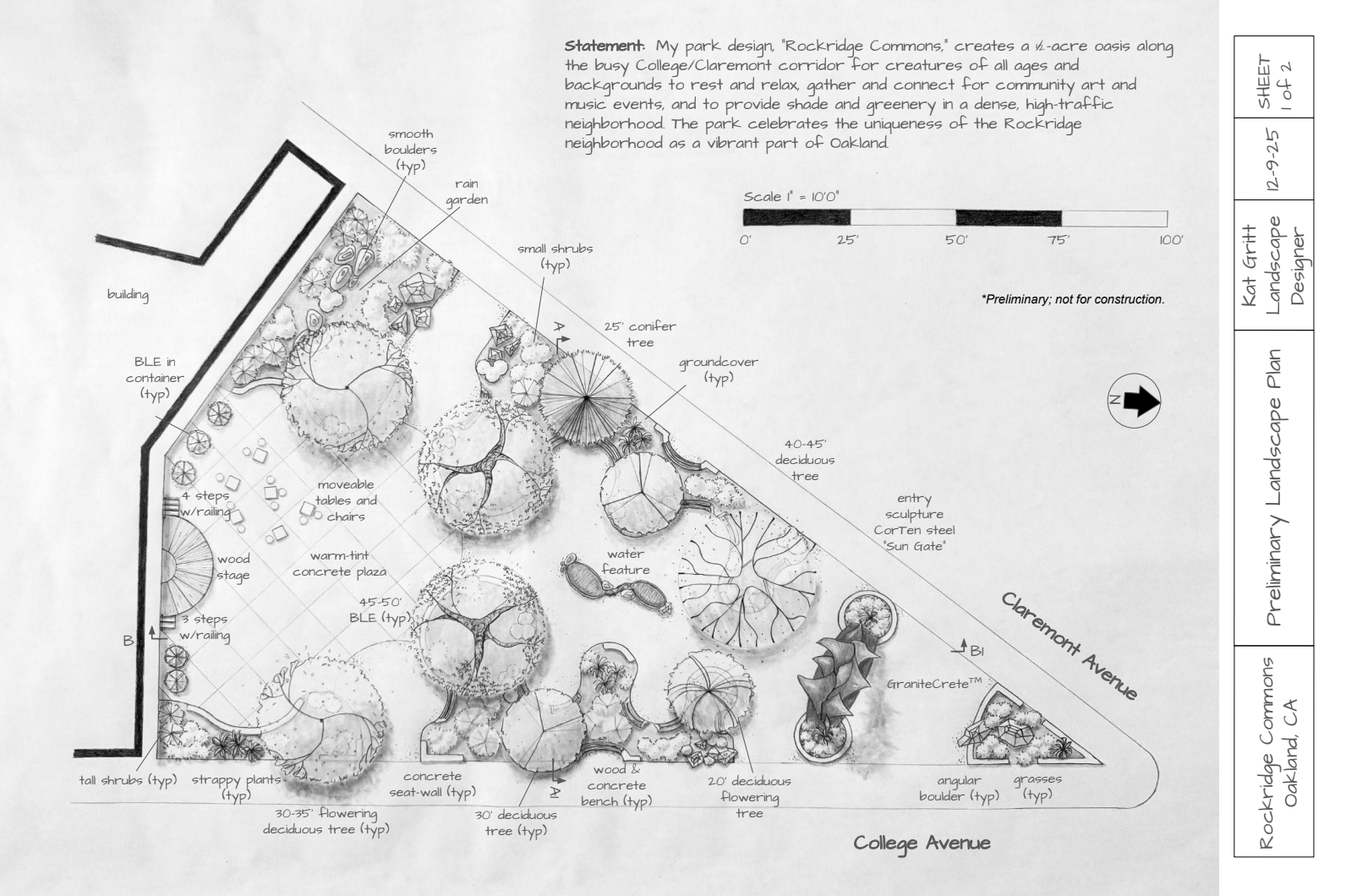 Reimagining the Vacant Triangular Lot at Claremont &amp; College