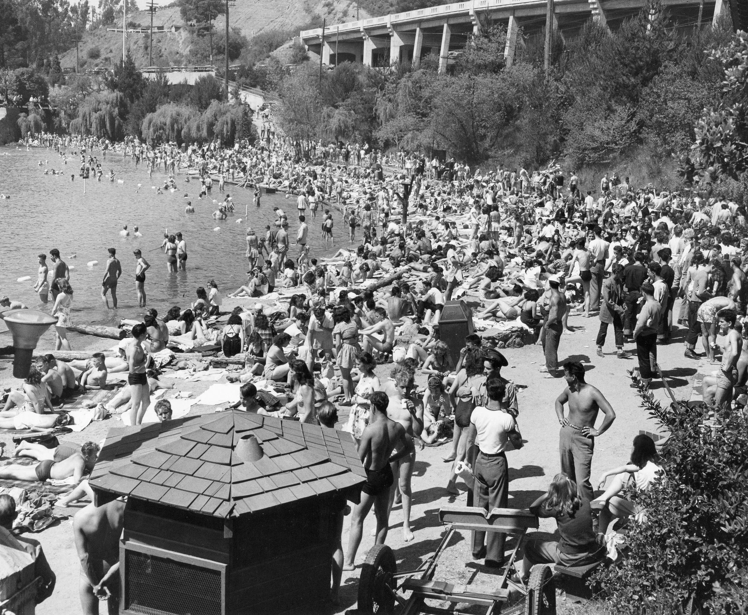 Dredging Lake Temescal
