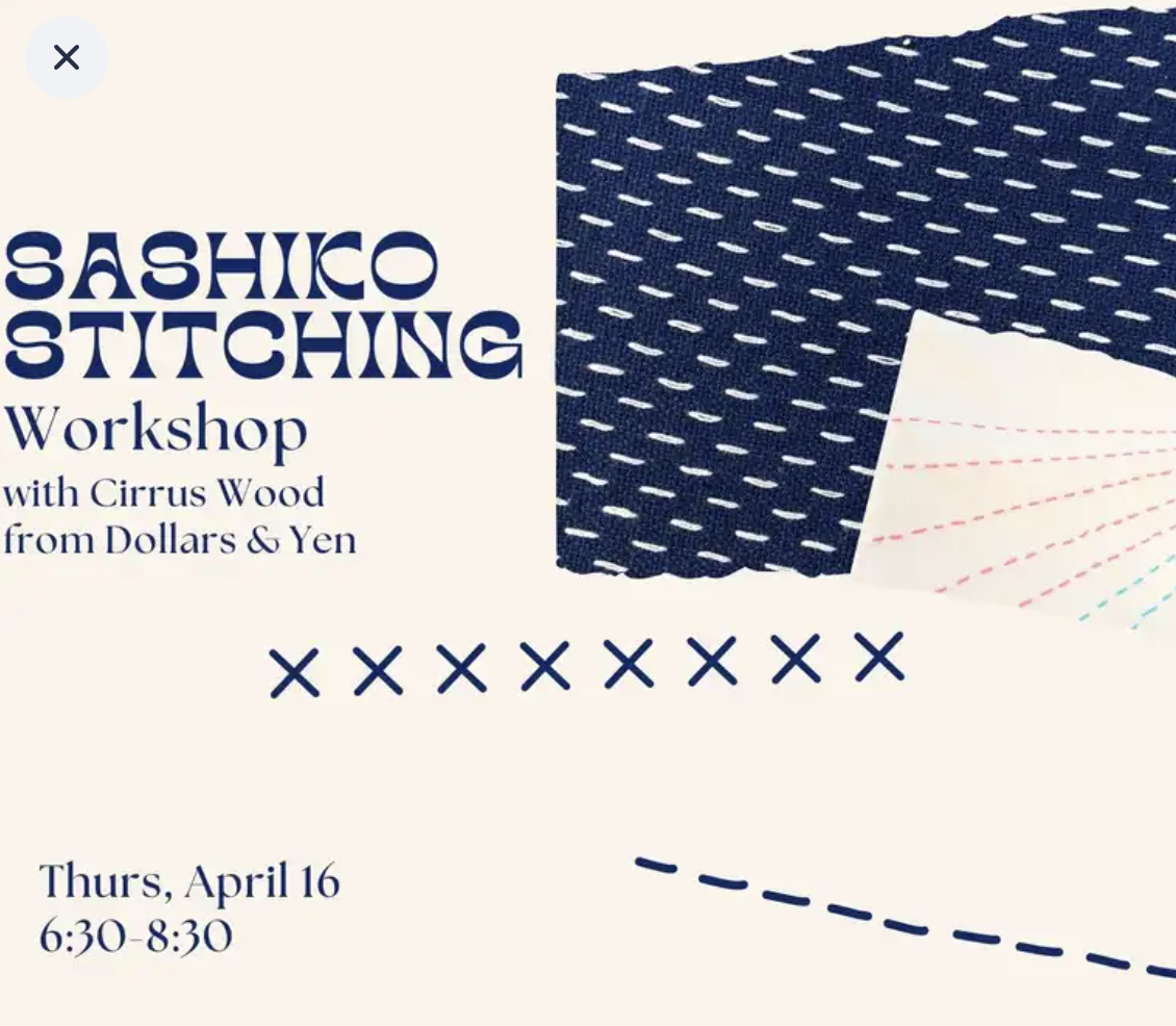 Sashiko Stitching Workshop