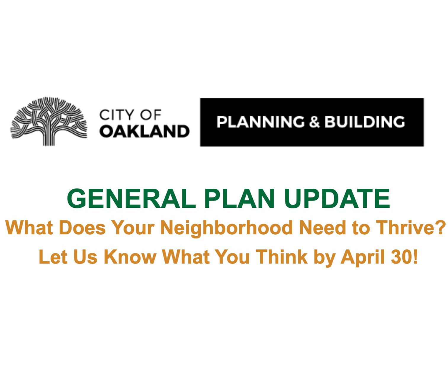 Comment period for Oakland General Plan extended