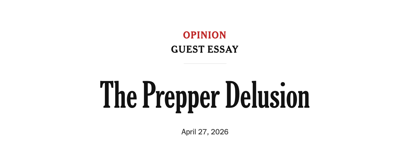 The Prepper Delusion