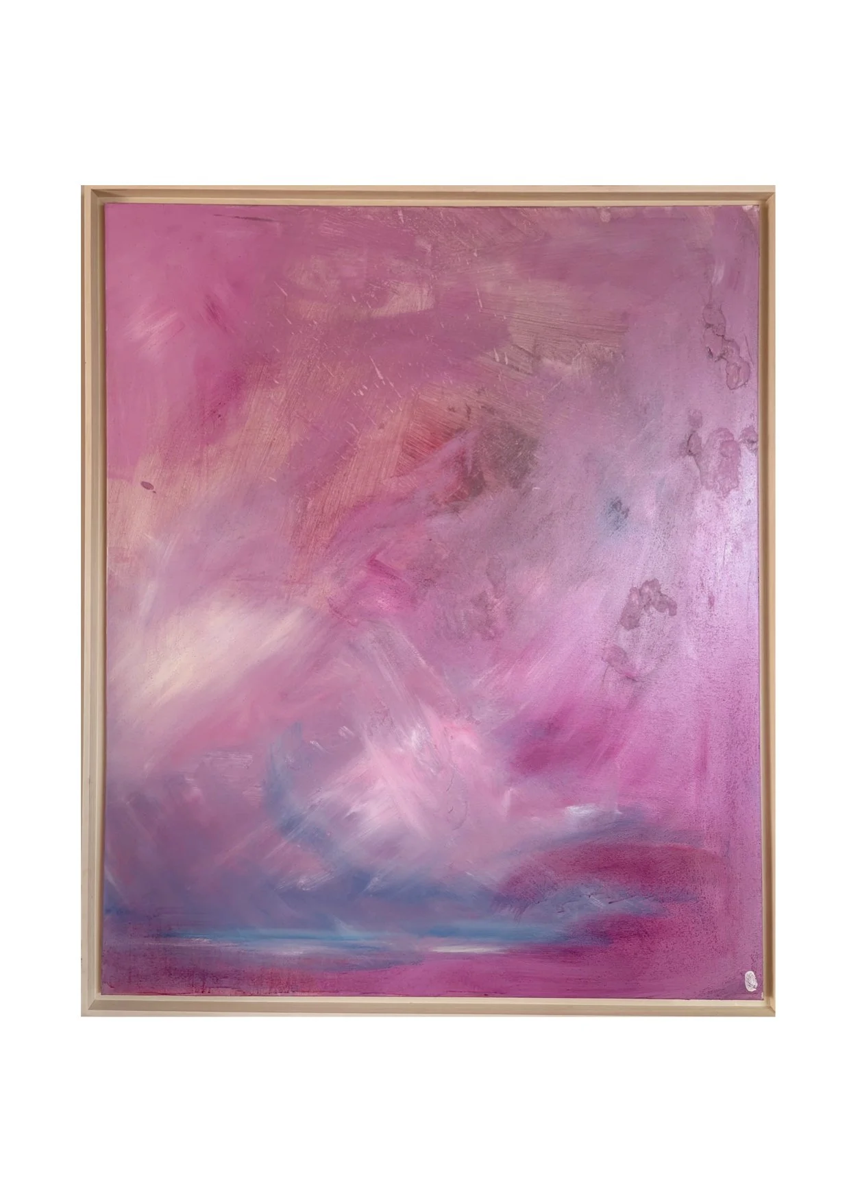 A maré da manhã rosa sudeste, Southeast pink morning tide, 2025.

Óleo e acrílico sobre tela, 120 x 100cm 
 Acrylic and oil paint on canvas, 120 x 100 cm
